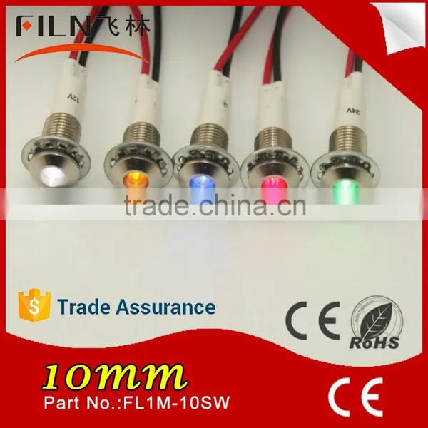 IP67 Stainless Steel LED Arc Indicator 10MM Lamp Motorcycle Led Strobe Light photo-5