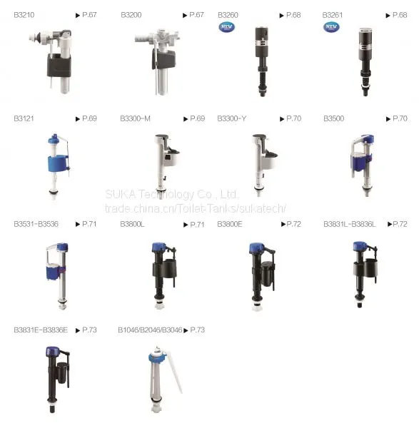 Fill Valve/Inlet Valve/Tank Fitting/For Sanitory Toilet