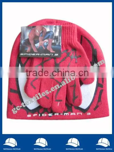 Children's Knitted Beanie Hat and Glove