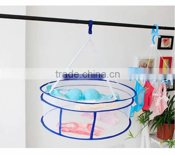 Collapsible Hanging Mesh Storage Basket Organizer Storage Cage Basket for Kids Stuffed Toy/Hang Dry Clothes photo-3