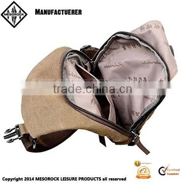 Outdoor Sports Casual Canvas Unbalance Backpack Crossbody Shoulder Bag Chest Bag Sling Bag photo-4
