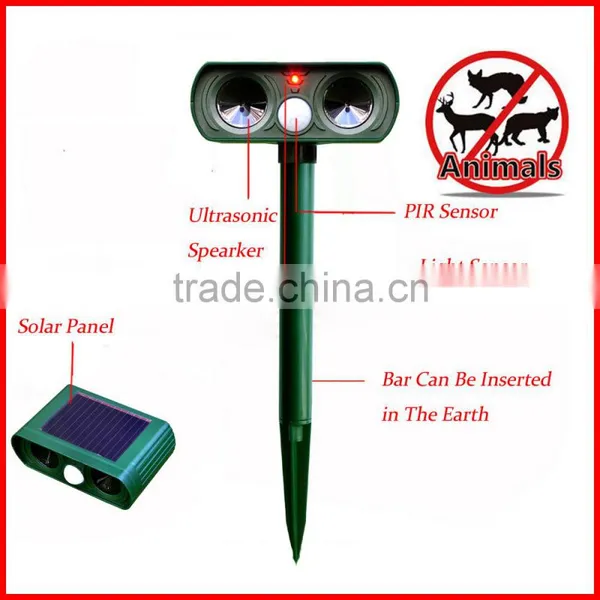 Solar Cat Repeller Garden Animal Scarer Sonic Pest Deterrent Dog Fox photo-6