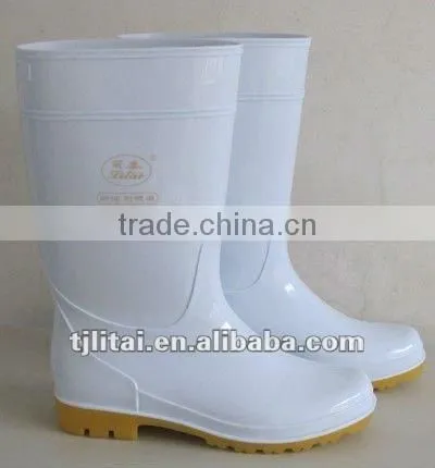 Waterproof High Ankle Moist/wet Conditions Food Factory White Long Boots photo-2