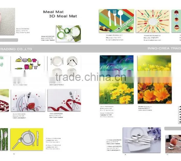 Wine and Fruits 3D Printting PP Washable Placemats photo-2