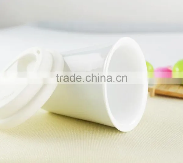 Christmas Wholesale Cheap Double Wall Ceramic Tumblers, Travel Coffee Mug With Silicone Lid photo-5