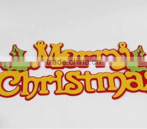 Merry Christmas Window Listing Christmas Decorations Non-woven Fabrics English Letters Decorations photo-5