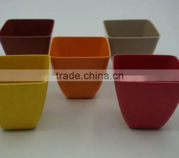 2016 Hot Sale Eco Bamboo Fiber Mini Flower Pot photo-2