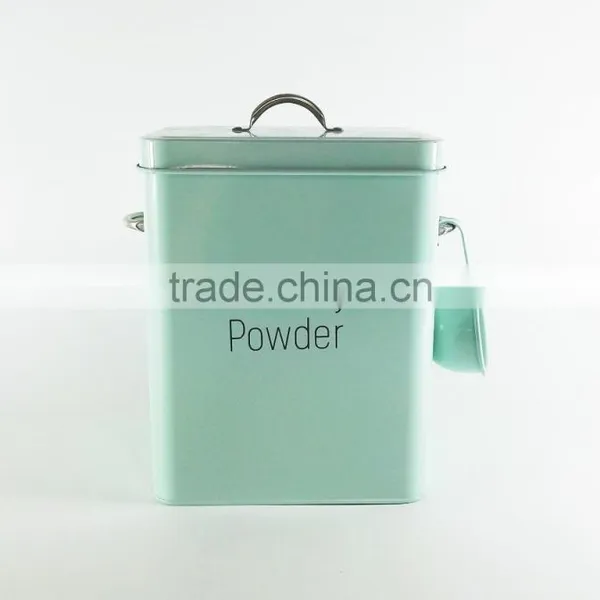Metal Dog Dry Food and Pet Treats Storage Container Canister Tin Box With Scoop photo-4