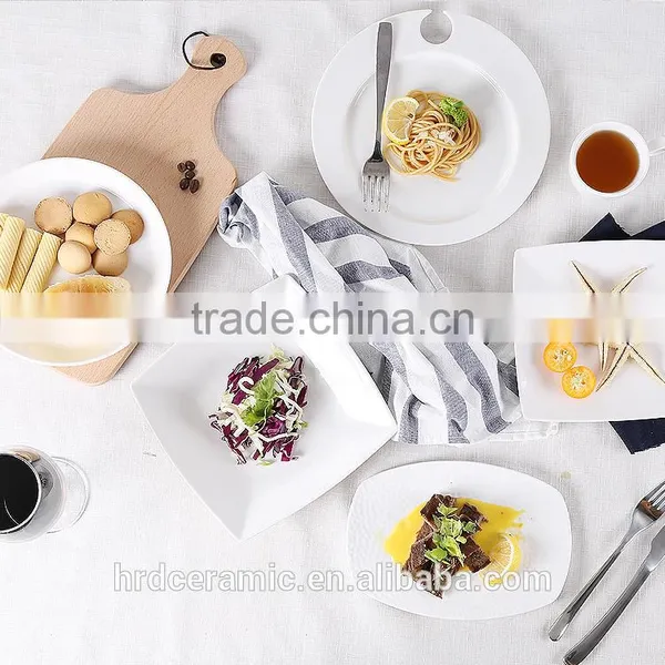 Hotel and Restaurant White Ceramic Plate Creative New Design Dinner Plates photo-3