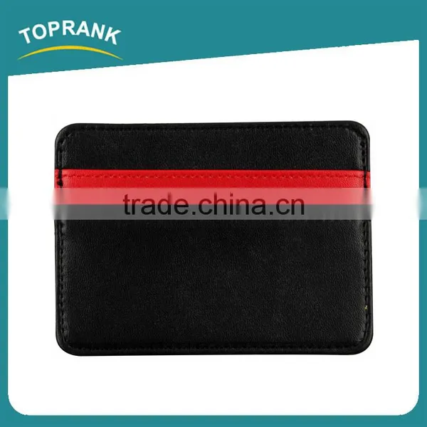 Toprank New Product Personalized Travel Pouch Wallet Slim PU Wallet Credit Card Holder With Two Pockets photo-2