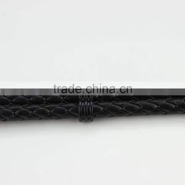 Unisex Fashion Braided Leather Cord Wrap Antique Anchor Bracelets photo-6