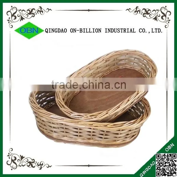 Custom Wood Chips and Willow Oval Heated French Bread Basket photo-4