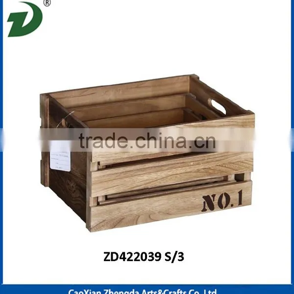 Wooden Crate Storage Box photo-3