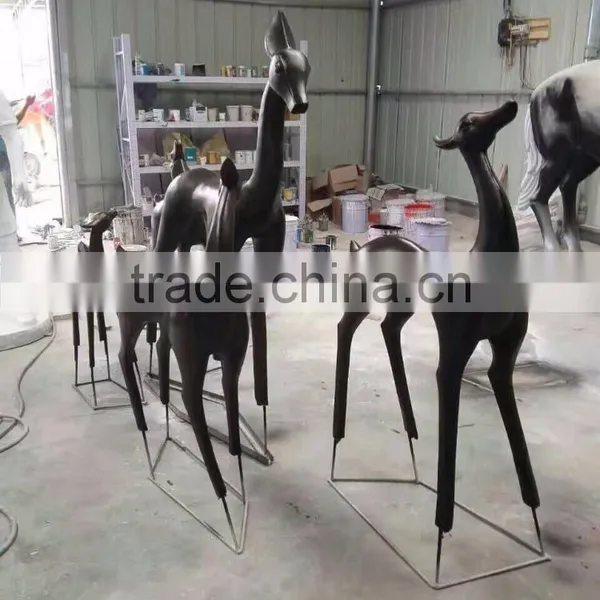 Garden Decoration Resin Craft Wholesale Fiberglass Deer Statue for Sale photo-2