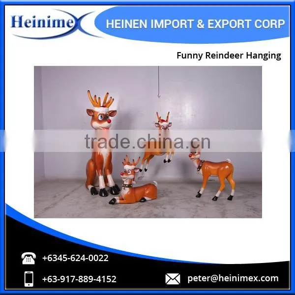 Hot Sale Christmas Decoration Funny Reindeer Hanging photo-4