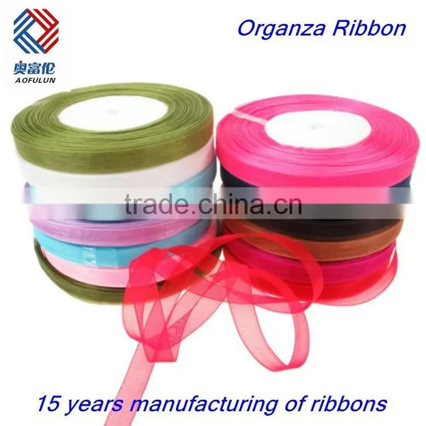 2015 Wholesale Colorful Organza Ribbon 3mm Wide photo-3