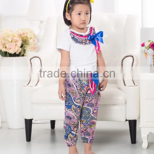 Wholesale Baby Fall Pompom Outfits Boutique Kids Two Pieces Clothing Set photo-4