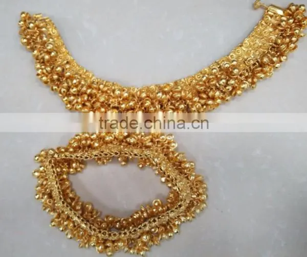 GOLD GYPSY Bells ANKLET PAYAL Foot Chain Bracelet photo-3