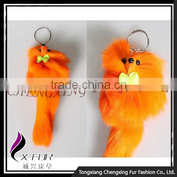 CX-R-49 Wholesale Keychain Fox Fur Tail Cute Cheap Key Chain photo-4