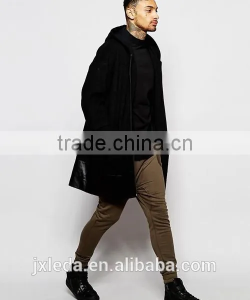 OEM Customize Men Summer Longline Sleeveless Turtle Neck Black Plain T-shirt photo-4