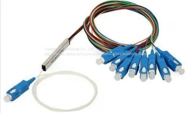1 X 8 PLC FIBER OPTIC SPLITTER SC/UPC SINGLE MODE MINI TUBE
