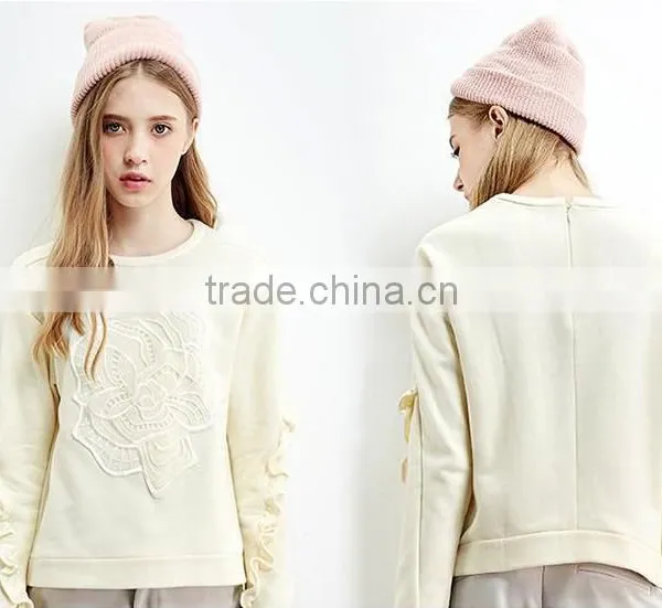 Female Money Sets Milk Yellow Round Collar Fleece photo-2