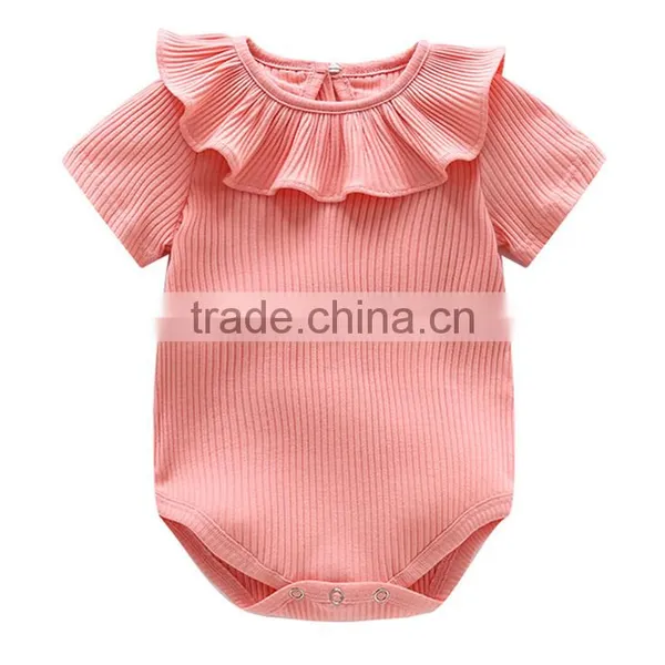 High Quality 3m-24m Short Sleeve Baby Girl Princess Onesie Baby Clothes Free Ship photo-2