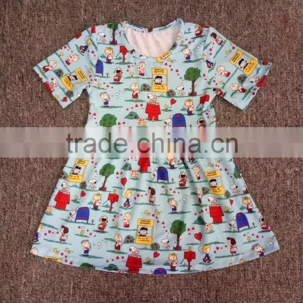 High Quailty Easter Baby Dress Girls Clothing With Ruffle Children Kids Dress With Bib photo-3