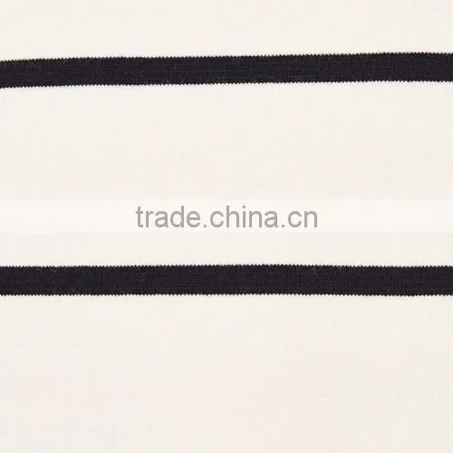 Clothes for Women Printed Striped White and Black Short Sleeve photo-5
