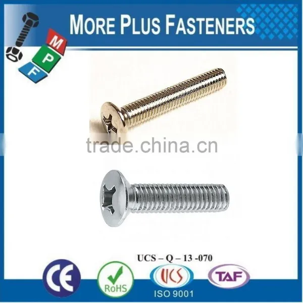 Made in Taiwan Machine Screw Metric ISO 7047 Philips Oval Head Countersunk Machine Screw photo-2