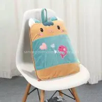 Wholesale 2 Style Multi-Functional Pillow And Blankets,110*150cm New 300 Gram Flannel Blanket ,Air-Conditioned By The Office Lunch Break Dual Quilt,Real Material, Blanket Package Edge Design,Personalized Birthday Christmas Gifts. photo-2