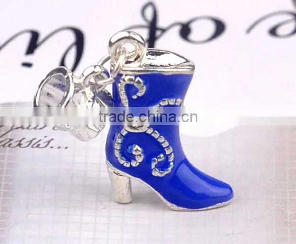 Enamel High Heel Shoes Pendant Bead Hanging Dangle Charm photo-2