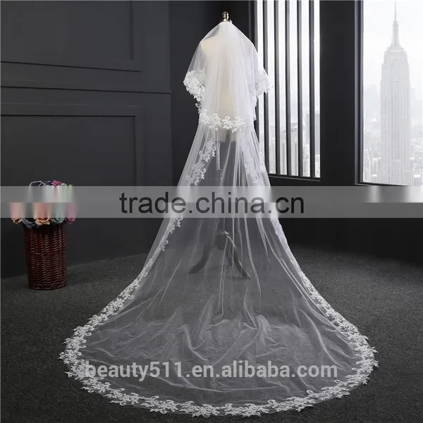 Latest Style Unique Design Beautiful Long Veil