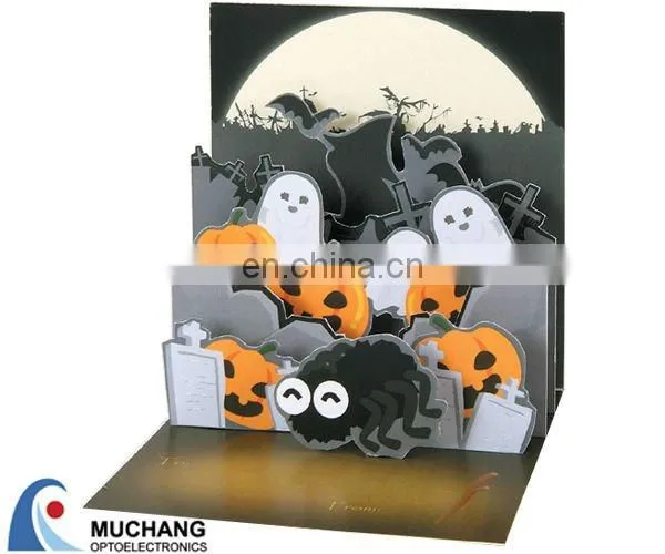 3D LED Light up Handmade Paper Greeting Cards With Music Chip photo-4