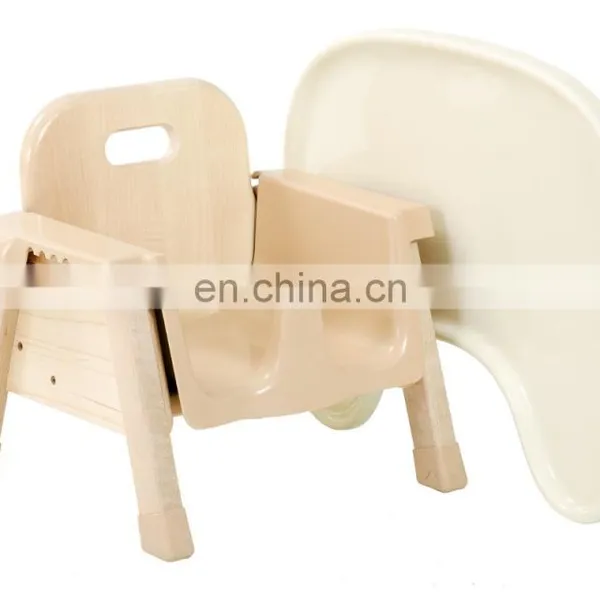 High Quality Montessori Furniture Portable Wooden Baby Chair photo-4