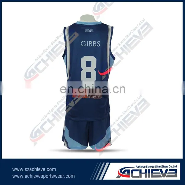 2017 Latest Best Basketball Jersey Design ,black /blue /yellow Color Basketball Uniform Design photo-6