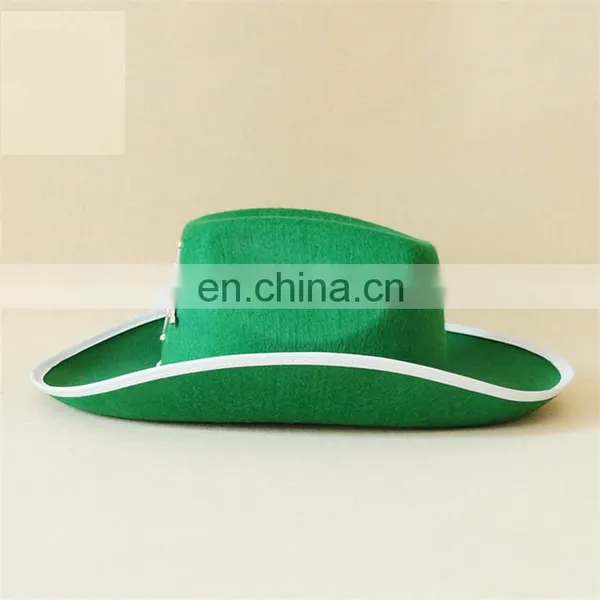 Adult Green Party Cowboy Man Felt Hat photo-2