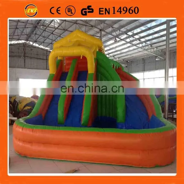 3 Lane Curve Inflatable Slide