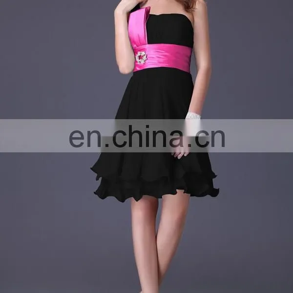 Grace Karin One Shoulder Chiffon Bridesmaid Dresses CL4095 photo-3