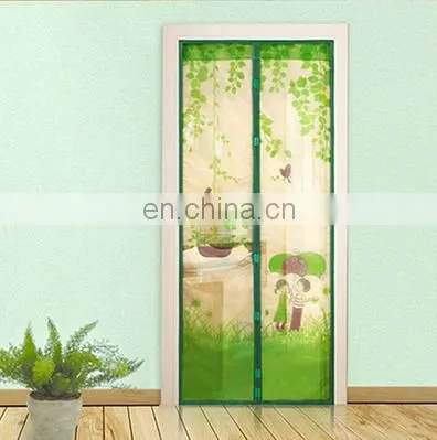 Magnetic Printing Anti Mosquito Bug Door Curtain Window Fly Screen With Bird Button photo-4