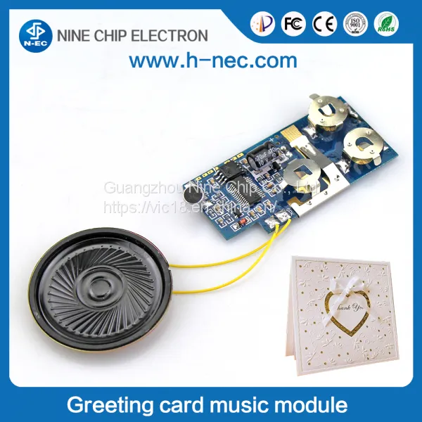 Recording ic module sound  speakers for greeting cards