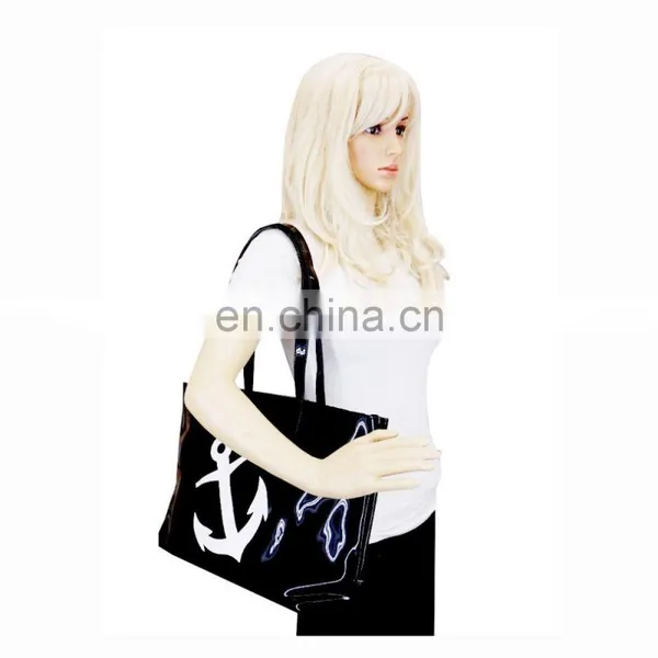 24x15 Inch Sea Life Anchor Print PVC Summer Beach Promotional Tote Bag photo-6