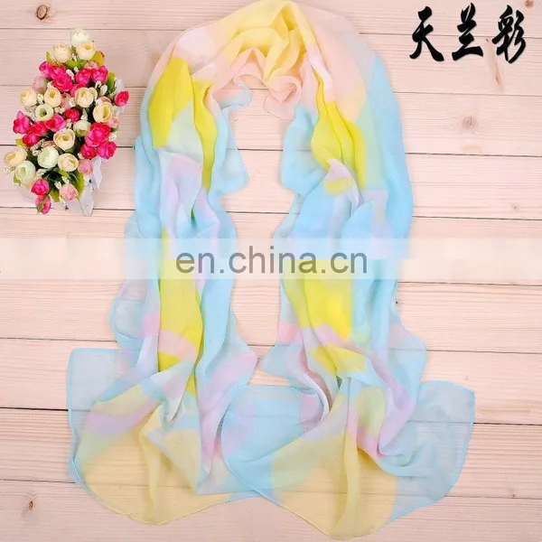 Wholesale Cheap Fancy Chiffon Printed Shawl Scarf photo-4