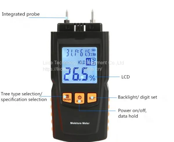 LM161 Handheld Digital Wood Moisture Meter With Integrated Probe photo-3