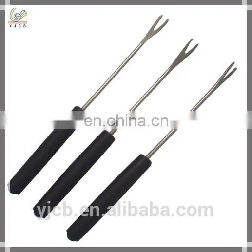 Hot Black Handle Dinner Long Fork Bbq Skewer Machine