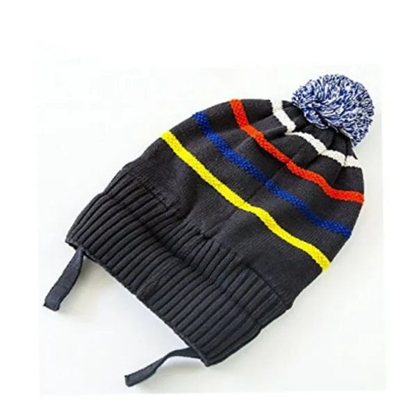 Item Code: JY-HA-025 Key Word: Ear Flap Hat Size: 16x20+25cm Material: 100% Acrylic/ Cotton/ Polyester Color: Any Color You Request Description: Hat Supplier Custom Earflap Cap Winter Ear Flap Beanie Kid Hat With Two Strings MOQ: 100PCS Brand: Joy Fashio photo-3