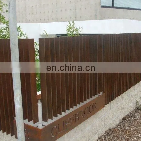 Corten Steel Fence Wall Weathering Steel photo-7