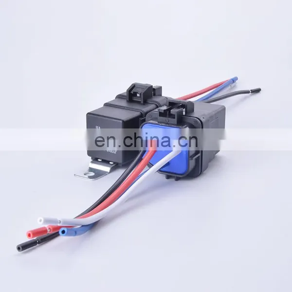 Automobile Relay Waterproof Integrated Wired DC12V 40A 5Pin 4pin Auto Relay With 105mm Length Wires Car Relay photo-2