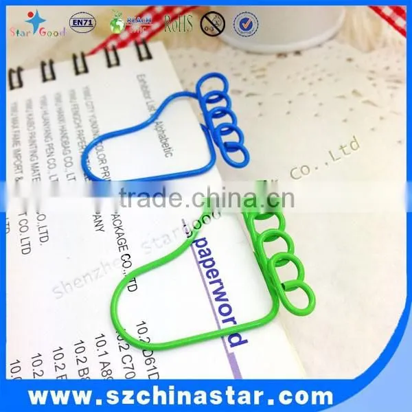 Colorful Multicolor Paper Clips Foot Shape Custom Organ Paperclip photo-6