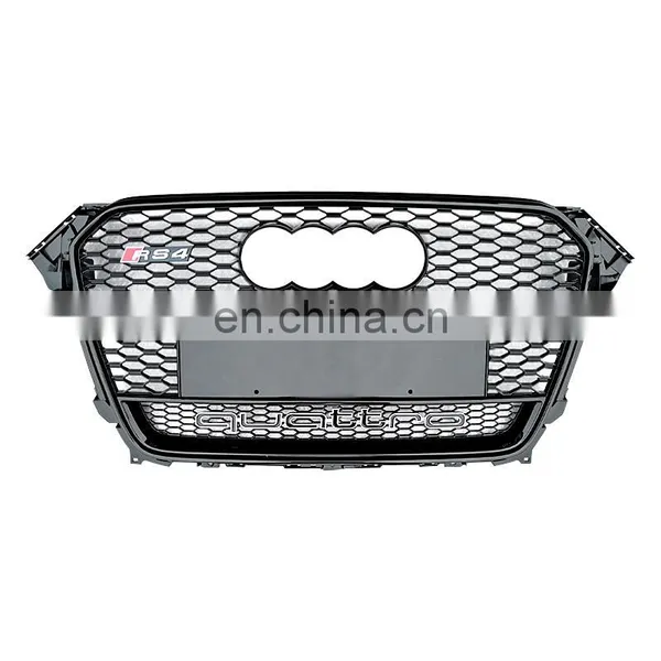 ABS Black Car Grill for Audi A4 B85 High Quality Front Bumper Honeycomb Mesh Facelift RS4 Grill 2013 2015 photo-4